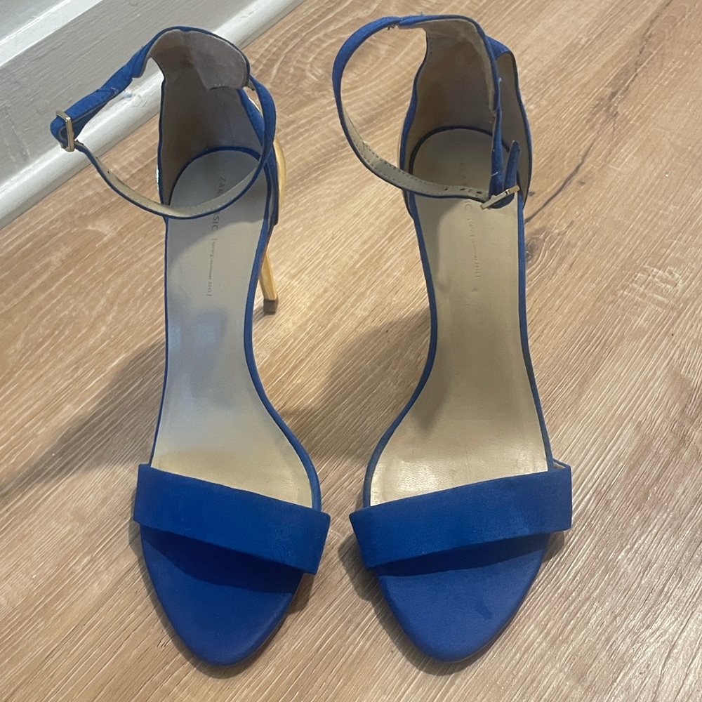Zara blue heels